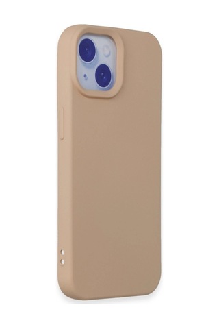 Apple, Uyumlu iPhone 15 Kılıf Nano İçi Kadife - Pudra - Aflc-877098