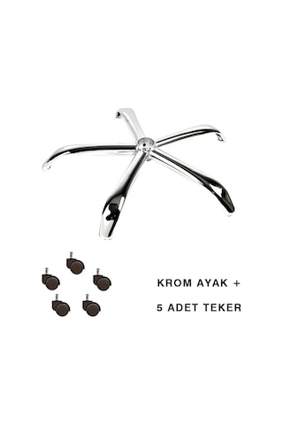 Depolife Metal Yıldız Ayaklı Patron Sekreter Müdür Şef Koltuğu Ayağı