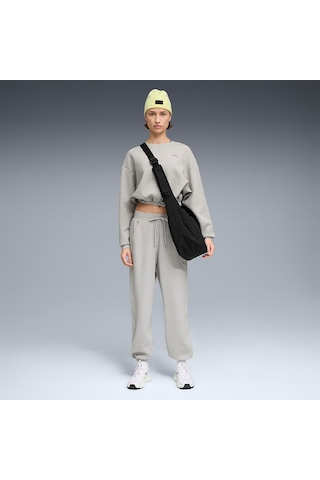 Puma Cloudspun Crew Kadın Gri Bisiklet Yaka Sweatshirt Gri