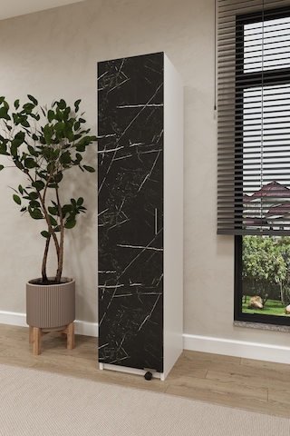 Asra Trend Çok Amaçlı Kiler Dolabı MK-19 %100 MDF Erzak Organizer Dolabı Royal Mermer