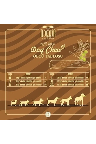 Doggie Doğal Zeytin Ağacı Köpek Çiğneme Oyuncağı Medium