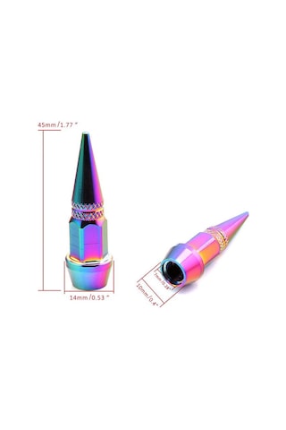 Alüminyum Sivri Sibop Kapağı 4'lü Bukalemun Colormatic Sibob Kapağı 45mm