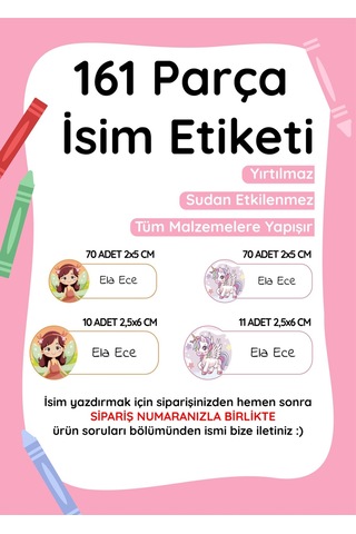 Özel Isminiz Yazılı Okul Etiketi Diğer