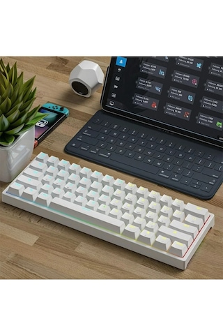 K-620 Ayrılabilir Type-c Kablolu Brown Switch Hot Swap Mekanik Klavye