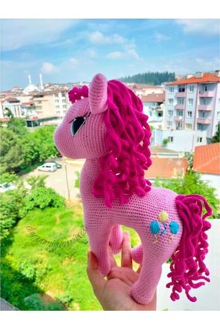 Amigurumi My Little Pony Pinkie Pie Pembe Unicorn Oyuncak At