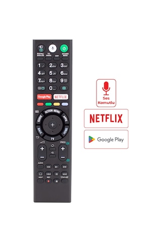 Sony Rmf-tx310e Ses Komutlu Lcd Led Tv Kumandası Netflix Tuşlu