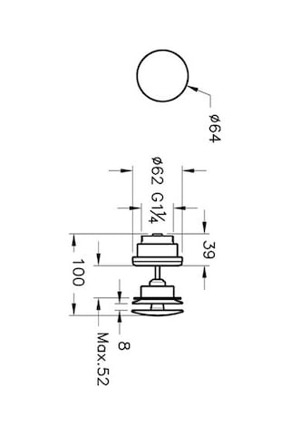 Vitra Lavabo Yuvarlak Süzgeci Universal Sabit A45148 Krom