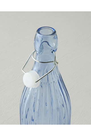 English Home Striatus Cam Şişe 1000 Ml Mavi
