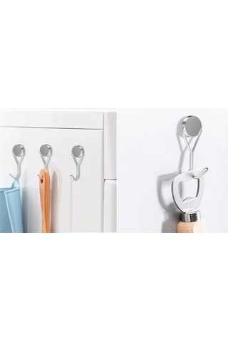 Besthome1 360 Derece Süper Güçlü Mıknatıslı Kanca - Mutfak & Banyo Askısı 4 Adet Diğer Model Diğer