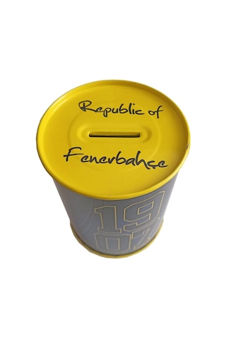 Fenerbahçe Metal Kumbara Orta Boy Orjinal Lisanslı 1 Adet Fb Kumbara Taraftar Kumbara Sarı Kanarya 12x9 Cm