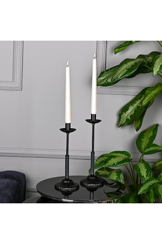 Dede İkili Mumluk Antrasit Siyah