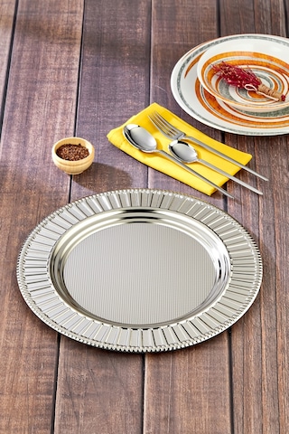 Cooker 33 Cm Metal Sunumluk Supla Ckr4593 Gümüş