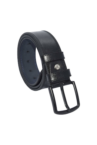 Süzer Deri 4.5 Cm Tokalı Suni Deri Düz Renk Dikişli Model Spor Kemer Siyah Siyah