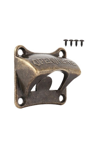 Kırmızı Monteli Şişe Duvar Açacağı Bira Soda Bar Aksesuarları Kırmızı