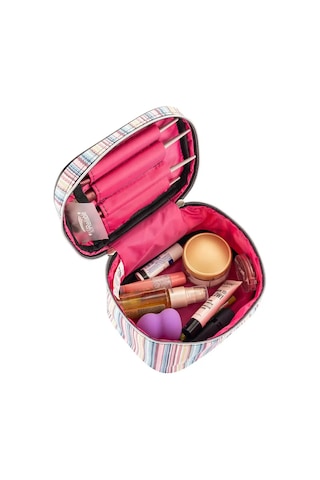 Ns Reliable Çizgili Seyahat Makyaj Çantası