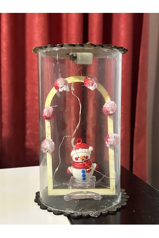 Yılbaşı Noel Temalı Led Işıklı Cam Fanus 0