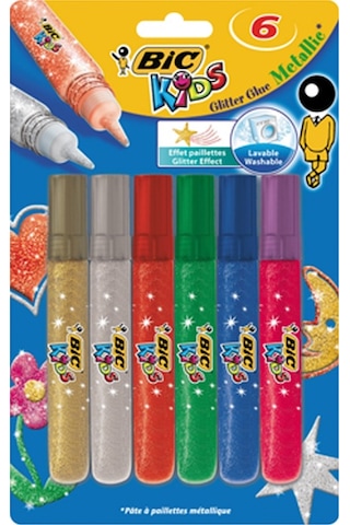 Bic Simli Yapıştırıcı Metalik 6 Renk Bic Simli Yapıştırıcı Metalik 6 Renk