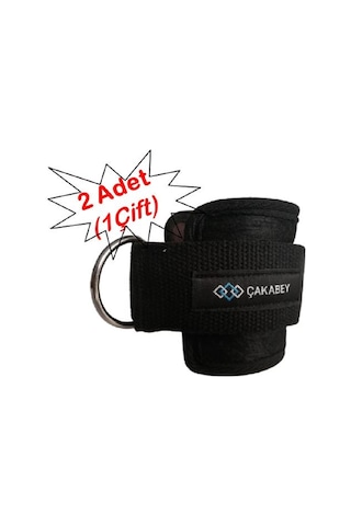D Ring Fitness Ayak Bileği Ağırlık Çalışma Kemeri 1 Çift Siyah