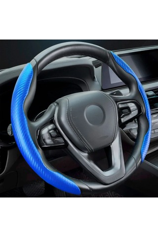 7 Renk Karbon Fiber Direksiyon Kapağı Bölümlü Koruma Anti Kayma Red Kırmızı