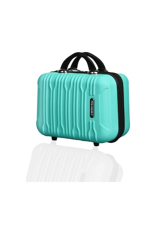 Polo&sky Mars Model Su Yeşili Renk Abs Makyaj Çantası El Valizi