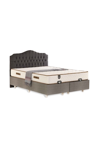 Çift Kişilik Basic Plus Baza 8 Mm Mdf +akasya Yatak + Prenses Seti Yatak Baza Başlık - 160 X 200 Cm 150x200