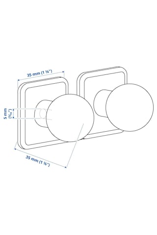 Ikea Sörbyn Topuz, Krom Kaplama, 25 Mm, 2 Adet Gümüş
