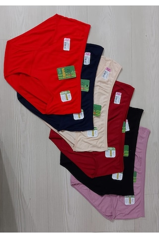 Tutku Elit 2405 Kadın Bambu Kaşkorse Bato Külot 12 Adet Çok Renkli