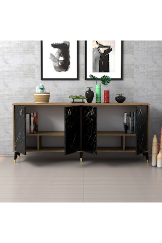 Ferniso Mobilya 180 Cm Çam-mermer Desen