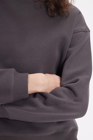 Tudors Kadın Oversize Geniş Kesim Pamuklu Bisiklet Yaka Füme Sweatshirt-39927 Füme