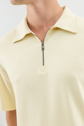 Antioch Polo Yaka Basic T-shirt Sarı