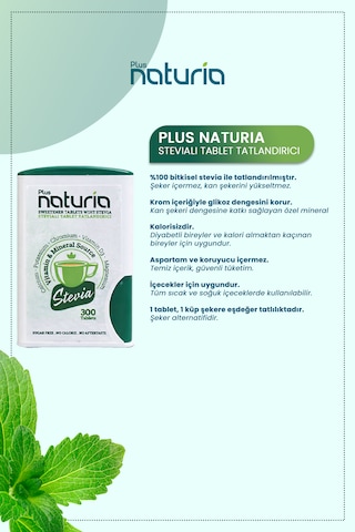 Stevia Tatlandırıcı Tablet 300 Adet/kutu Şekersiz, Vitamin & Mineral Destekli