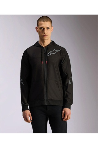 Alpinestars Sessions V3 Hoodie Kapüşonlu Sweatshirt Siyah Gri Çok Renkli