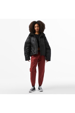 Rains Kevo Short Puffer Kadın Siyah Mont Düz 17030 Siyah
