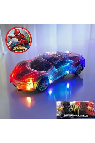 Spiderman Işıklı Sesli Çarp Dön Oyuncak Araba 25 Cm
