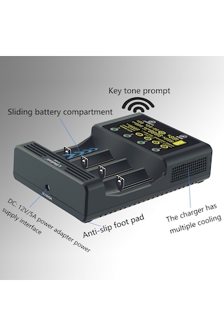 Geeksen lii-600 Akıllı Li-ion Pil Şarj Cihazı USB Şarj Cihazı Avrupa Standardı