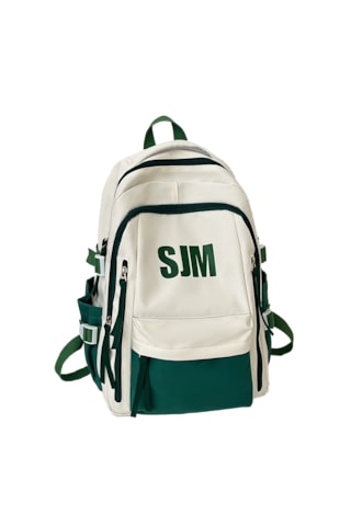 Retro Öğrenci Bilgisayarı Sırt Çantası-yeşil Yeşil