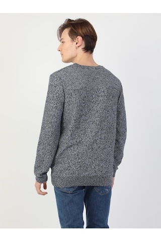 Colin's Slim Fit Erkek Mavi Kazak CL1046303_Q1.V1_BLM