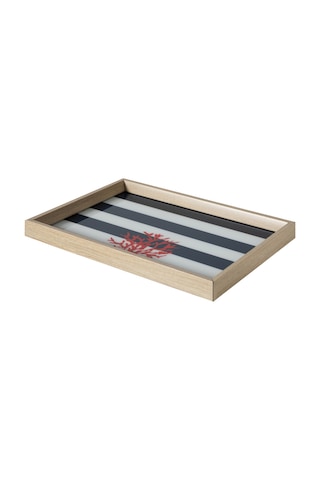 Mudo Home Coral Dekoratif Tepsi 31x42 Cm Mavi