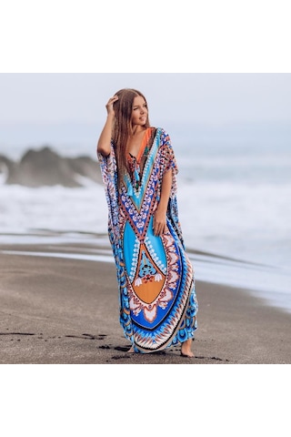 Sarı Bohem Kaftan Plaj Tunik Pamuk Plaj Cover Up Saida De Praia Mayo Kadın Bikini Cover Up Sarı
