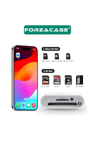 Forzacase Type-c To Sd / Micro Sd / Tf Kart Okuyucu Adaptör Fc674