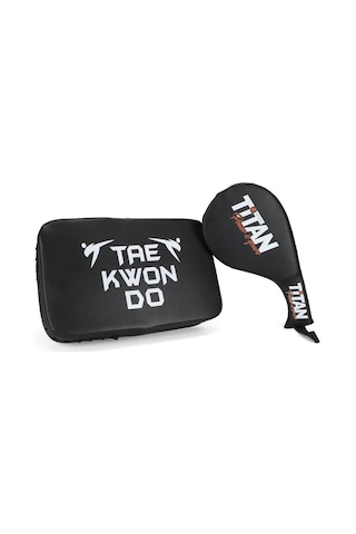 Titan Sport Siyah Darbe Yastığı+raket Ellik 2'li Set Siyah