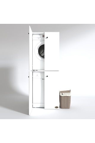 Kenzlife Çamaşır-Bulaşık Makinesi Dolabı Kapaklı Roksana Byz 180* Çok Renkli