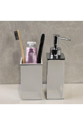 Kobos Kare Banyo Seti Parlak Krom