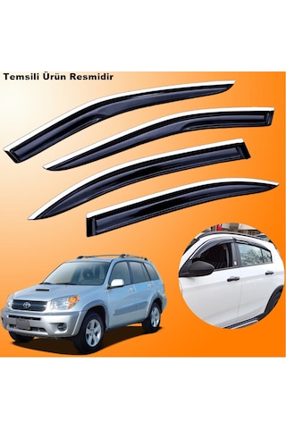 Toyota Rav4 Mügen Cam Rüzgarlığı Abs Krom Nikelajlı Cam Rüzgarlığı 2007-2012 Arası 4 Lü Set