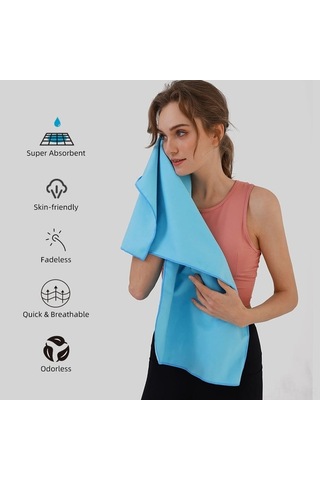 Fortunelane 80x130cm Mikrofiber Spor Havlu - Fitness, Yüzme, Outdoor - Hızlı Kuruyan İki Yüzlü - Mor Çantalı Modası Mor