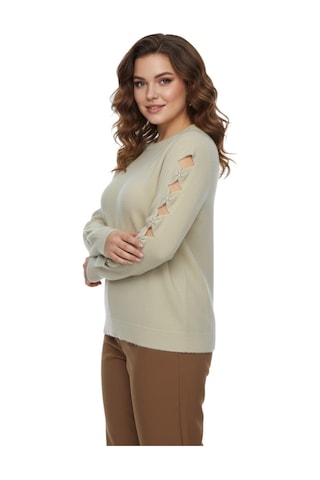 Lavella Kadın Kol Taşlı Modelli Sakallı Triko Kazak Bgl-st05077 Taş