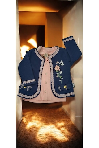 Çocuk Takım Pembe Nakış Detaylı Renkli