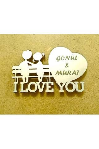 Magnet Bank Modeli I Love You Kişiye Özel