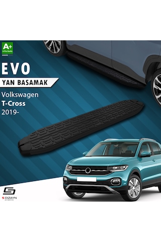 S-dizayn Vw T-cross Evo Siyah Yan Basamak 173 Cm 2019 Üzeri