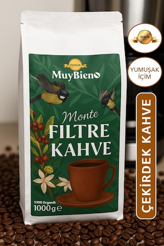 Premium Monte Filtre 1000 Gr Çekirdek Kahve Çekirdek Kahve